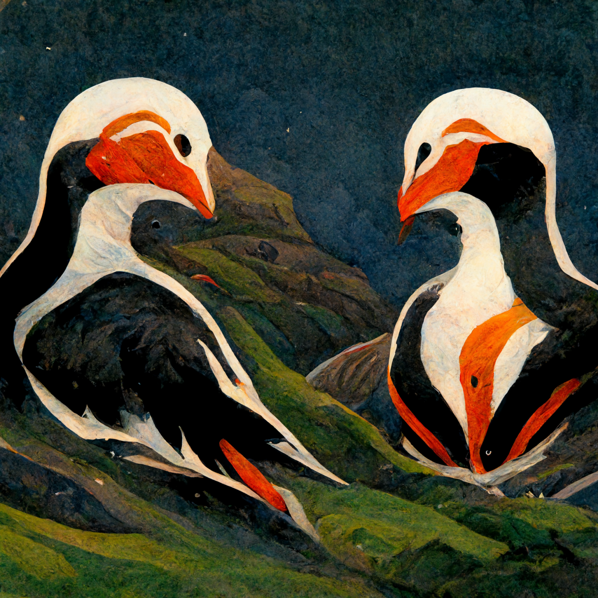 AI-generated image from Midjourney, the Faroe Islands inspired by Willumsen.
