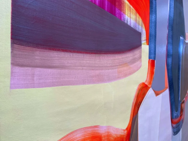 Thumbnail of - Artwork by Hansina Iversen is displayed at the National Gallery in the Faroe Islands. The piece is called: Untitled (Speaking in Tongues),
2020