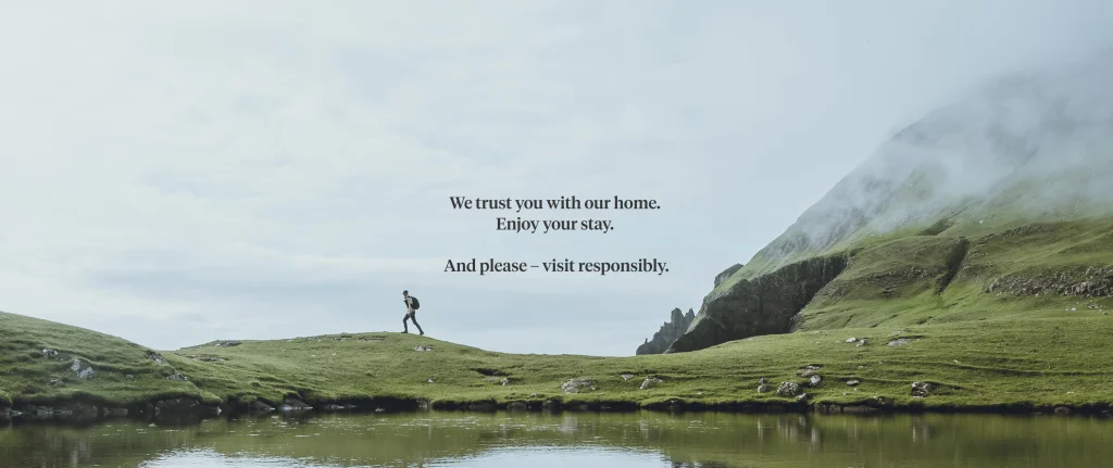 Image of man hiking, with text over it.