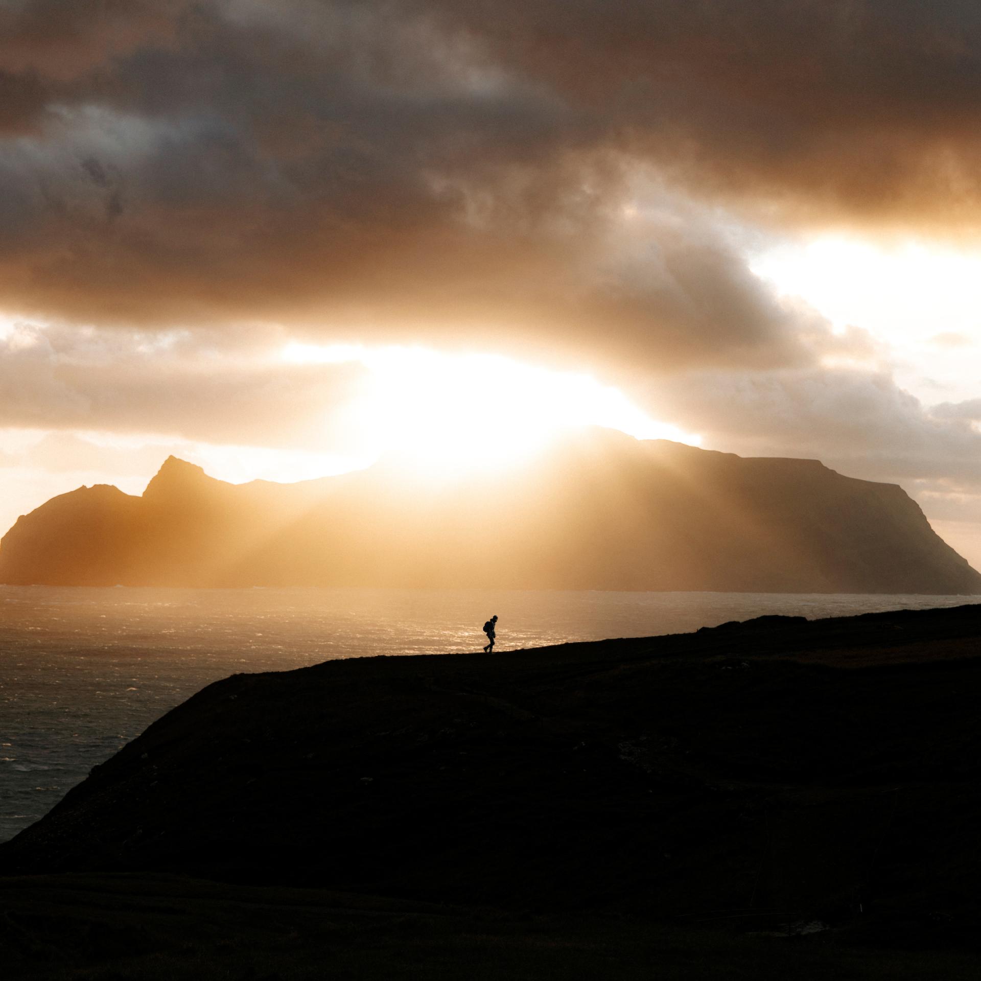 Thumbnail of - Hiking in the Faroe islands, sun and mountains. By Derek Malou