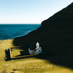 Church in Sandoy, Faroe Islands