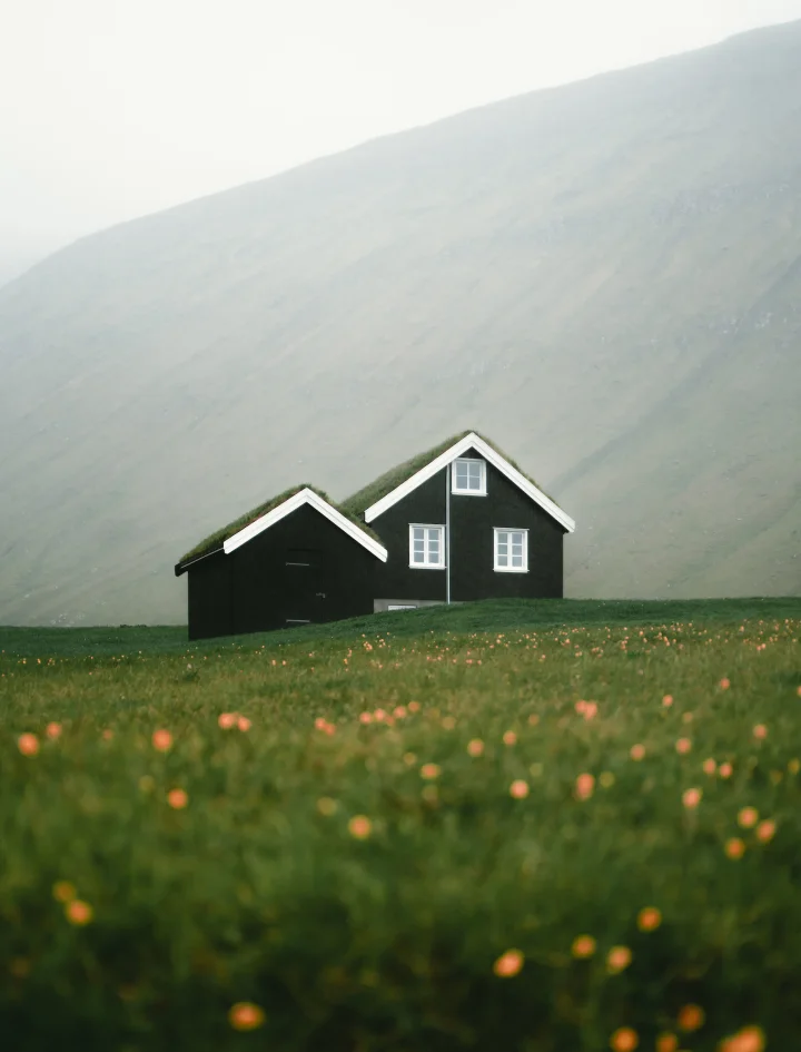 Thumbnail of - Turf roof house in the Faroe Islands. By Jonas Furstone /@furstonetravel 