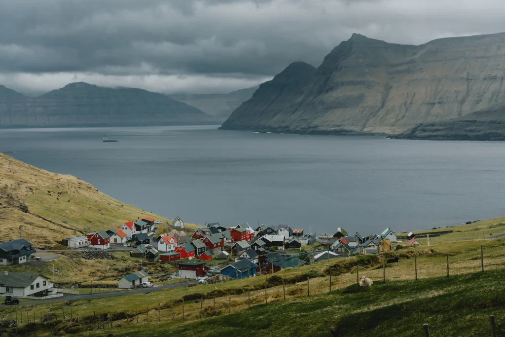 Small village with colourful houses