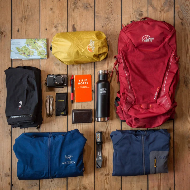 Thumbnail of - Hiking gear, preparing for a hiking trip in the Faroe Islands
