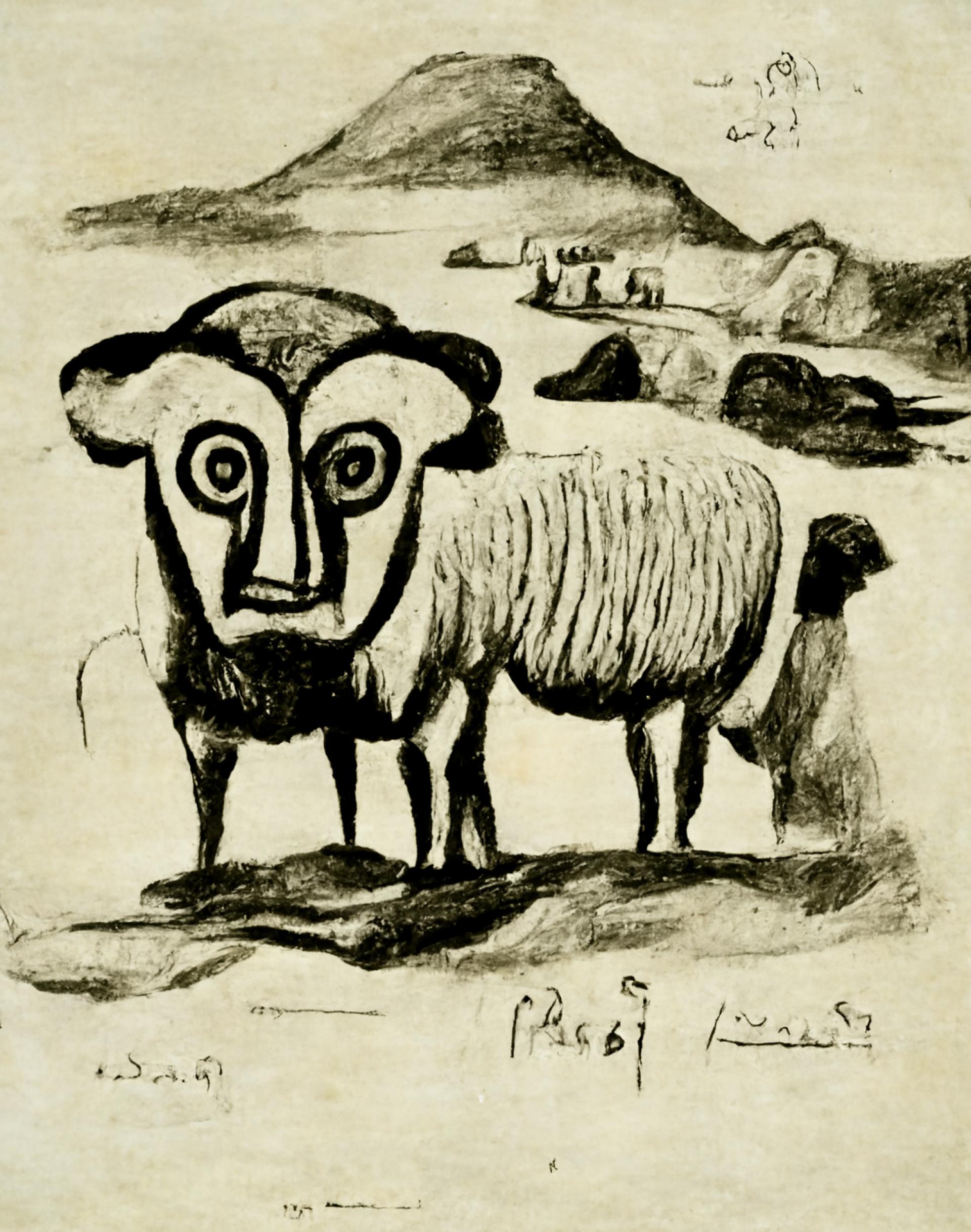 Imagine Faroe Islands inspired by Pablo Picasso using  AI Technology, Midjourney. 