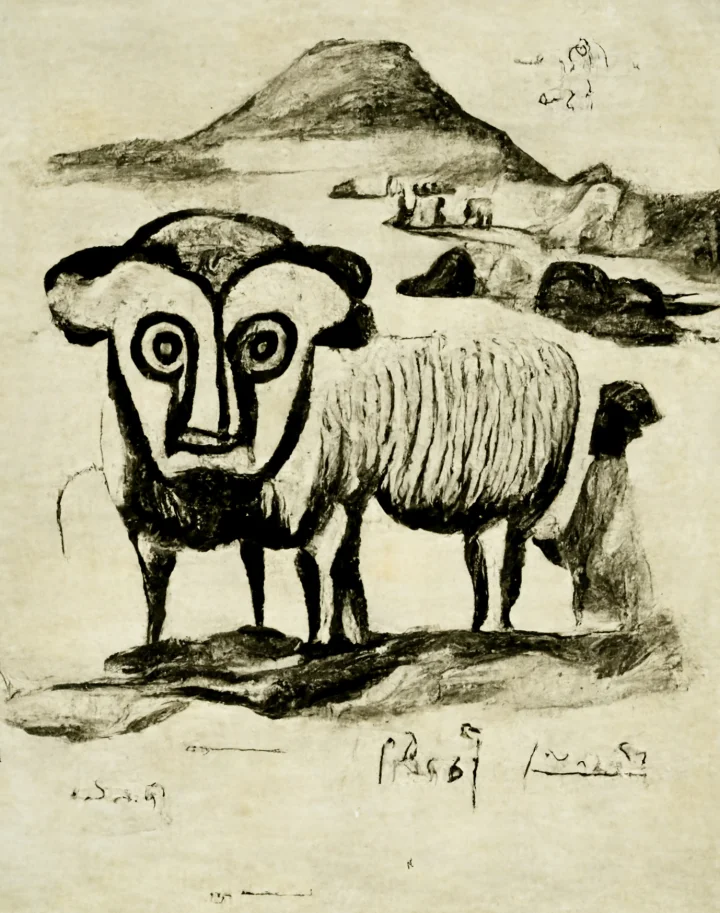 Thumbnail of - Imagine Faroe Islands inspired by Pablo Picasso using  AI Technology, Midjourney. 