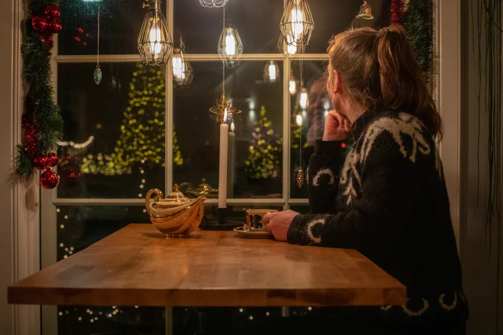 Thumbnail of - Christmas decorations in the cosy cafe, Panamé, in Tórshavn, Faroe Islands. Taken by Alessio Mesiano