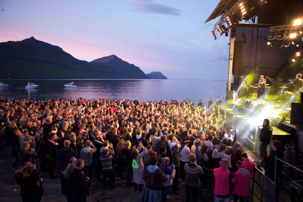 Music festival , G! Festival in Syðrugøta, Faroe Islands. 