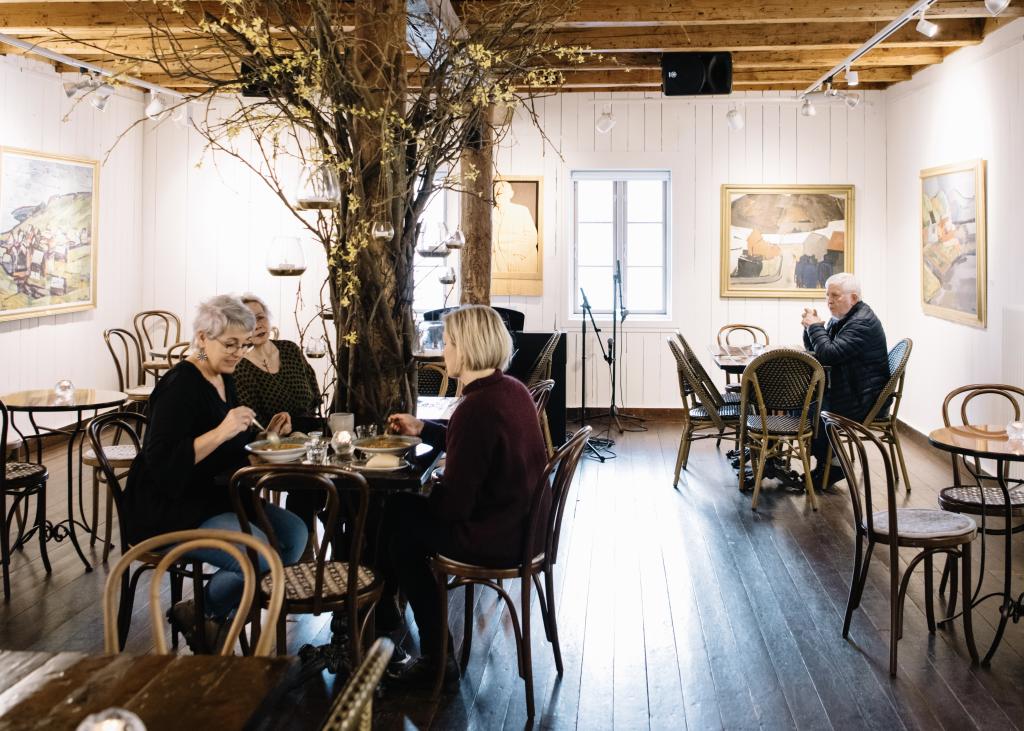Gallery and coffee shop at Ribarhús in Fuglafjordur