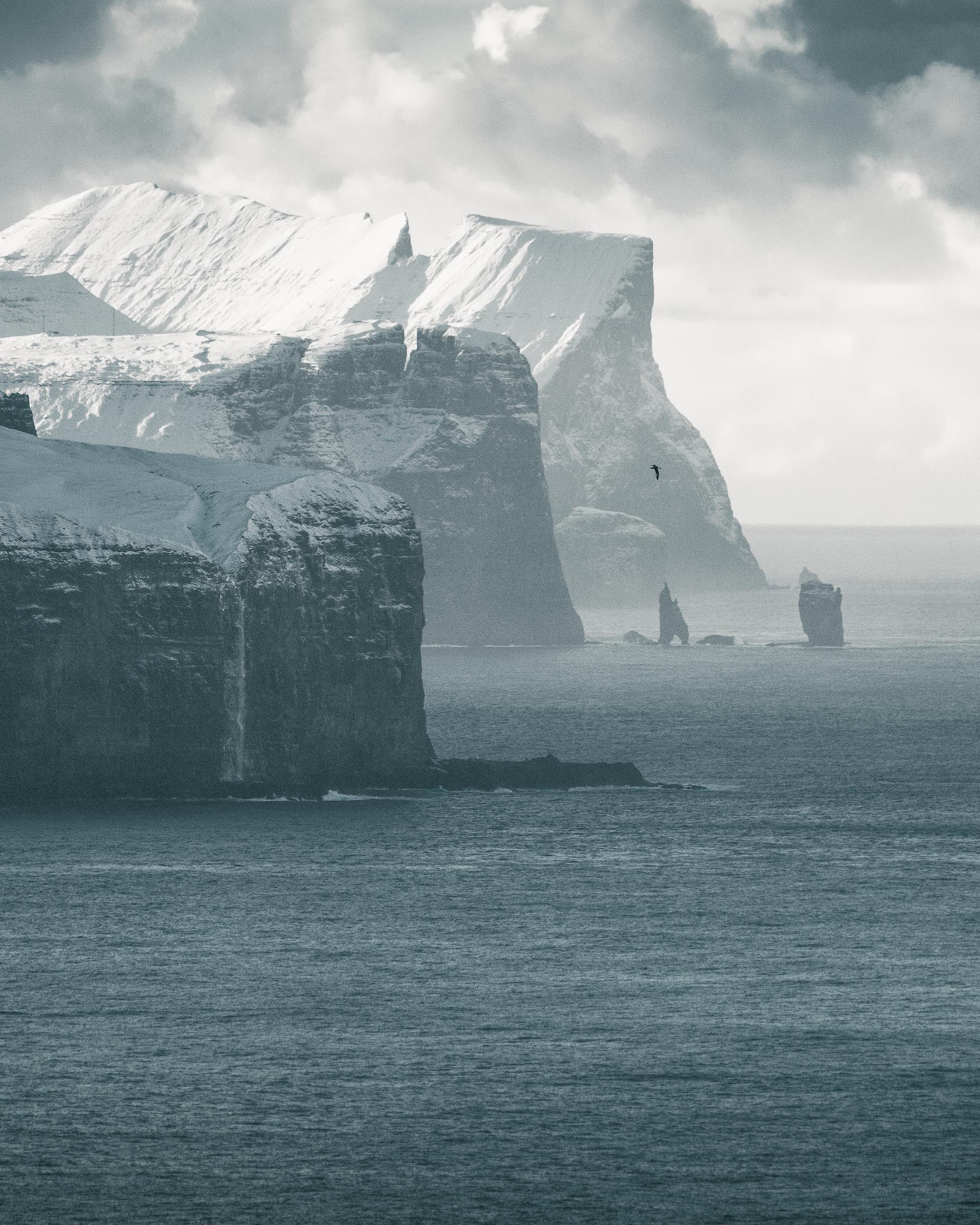 Thumbnail of - Veiw from Kalsoy, Kallurin during winther. Giant and the witch